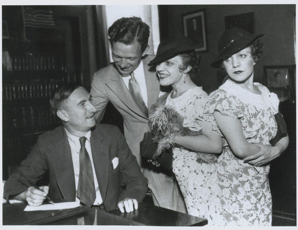 Marriage license clerk, Sidney Summerfield, refuses to issue a licence for Violet and her fiancee, Maurice Lambert, at the Cooke County Courthouse in Chicago