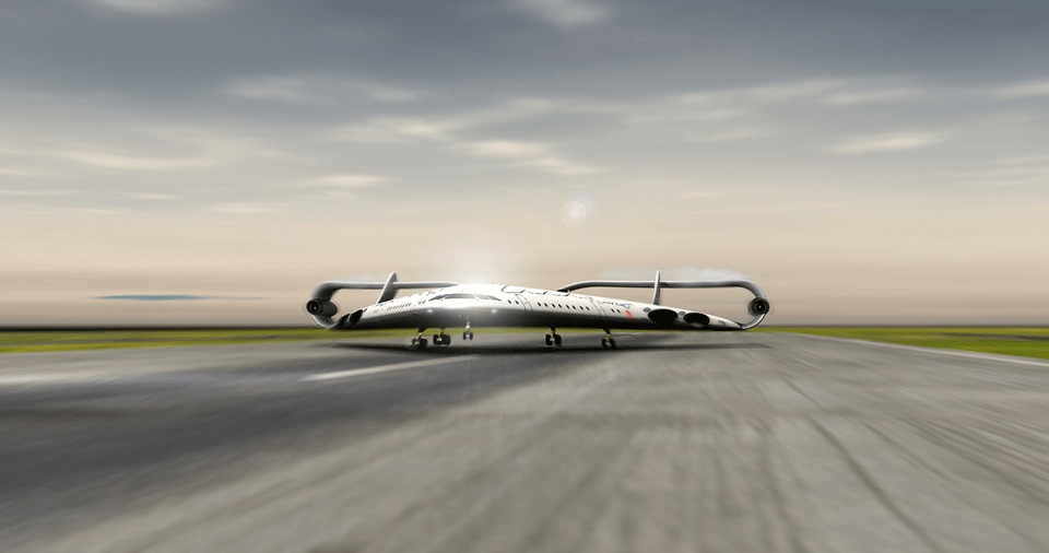 The jet can accommodate hundreds of passengers in its luxurious cabin