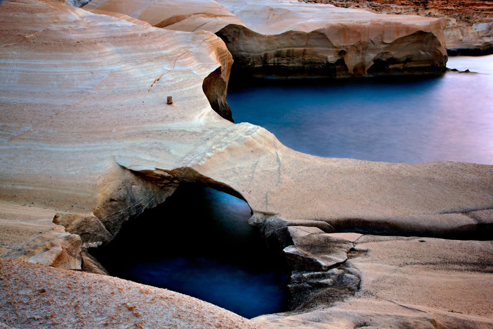 The beach is one of the most unique places to swim in the Greek islands