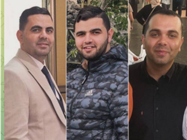 Haniyeh's three allegedly slain sons - Hazem, Ameer and Mohammed