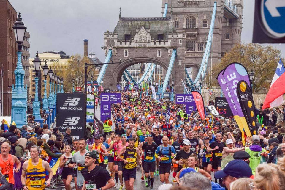 The London Marathon is 26.2miles long