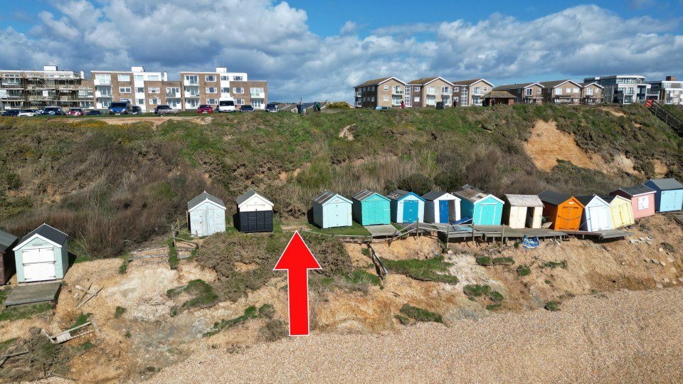 Sue leapt into action months before the other 24 huts toppled into the sea