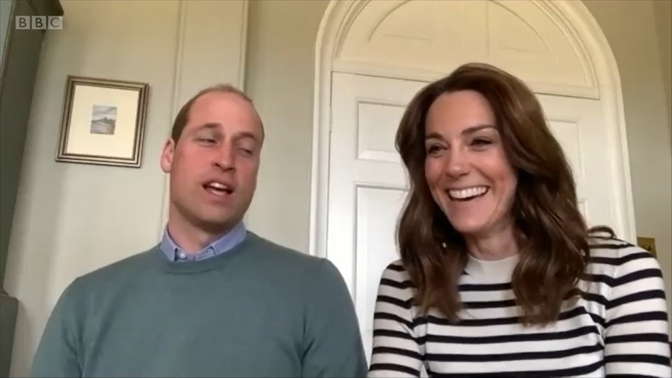 Prince William and Kate during an interview with the BBC in 2020