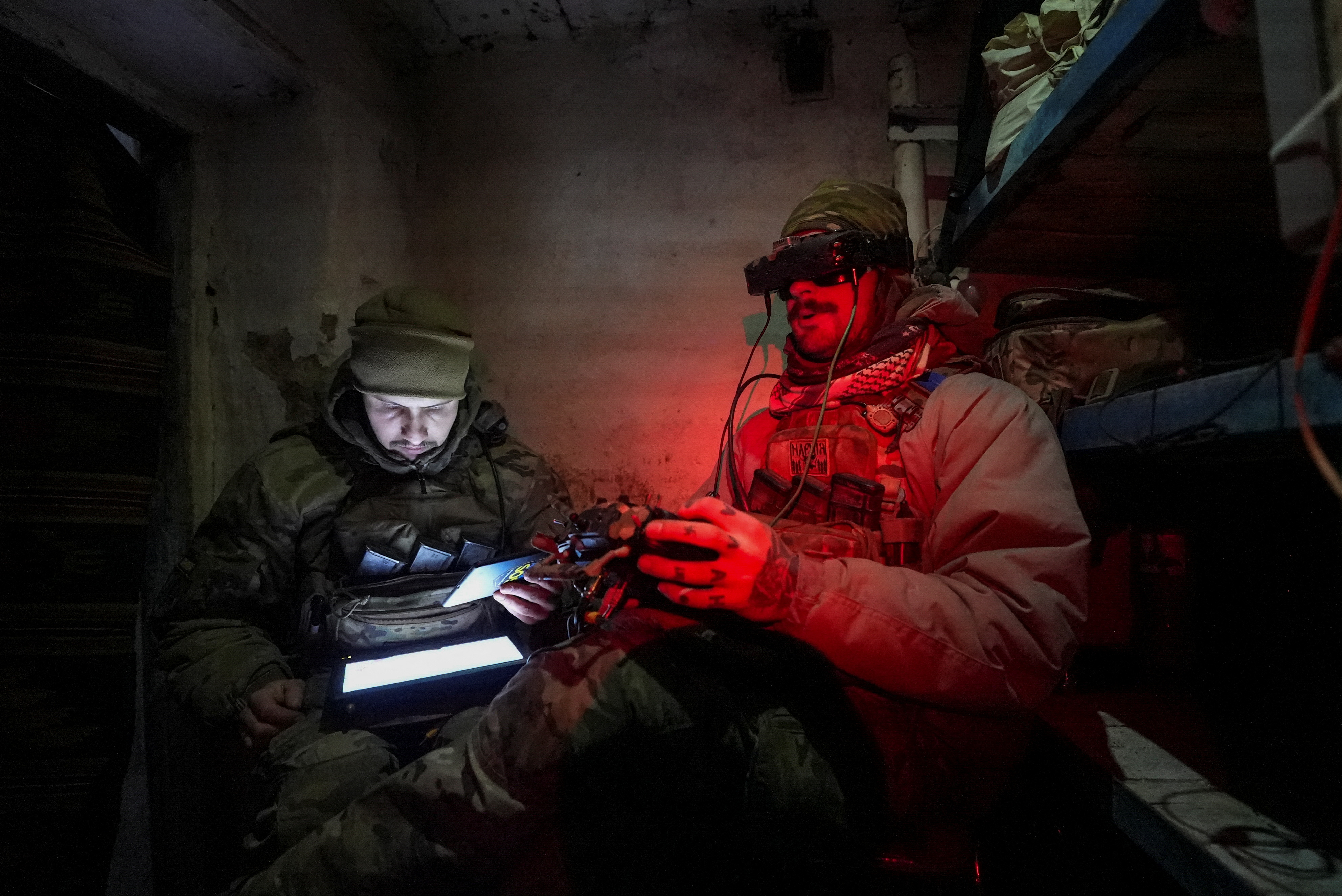 Highly-skilled operators stationed in a bunker near the frontline