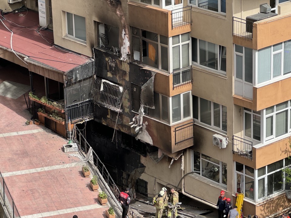 The damage after a fire broke out in a nightclub during renovation work