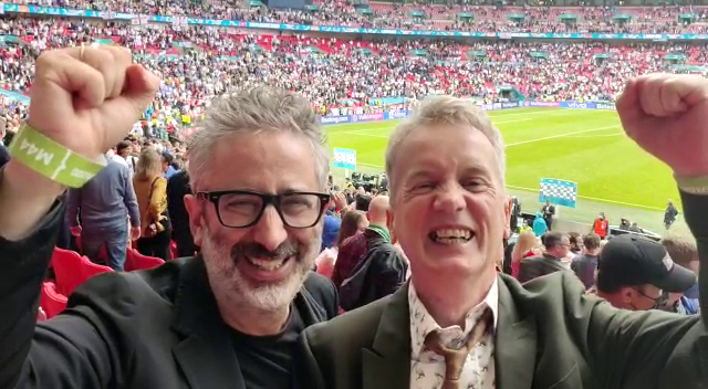 The end of the song doesn’t mean the end of Frank and David Baddiel’s friendship