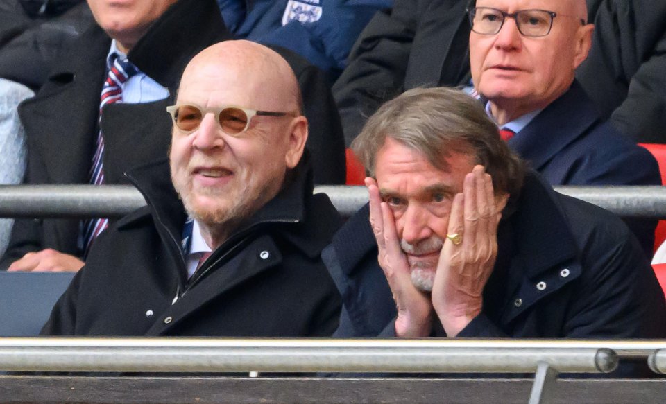 Owners Avram Glazer and Sir Jim Ratcliffe watched on as Ten Hag and his players stumbled into the FA Cup final