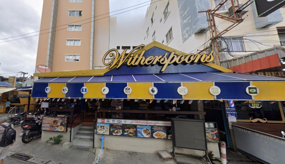 Witherspoons - another Wetherspoon dupe abroad - in Pattaya City, Thailand