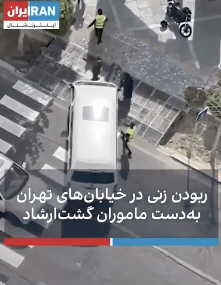 Horror clips showed the moment a woman is detained by Iran's 'morality police'