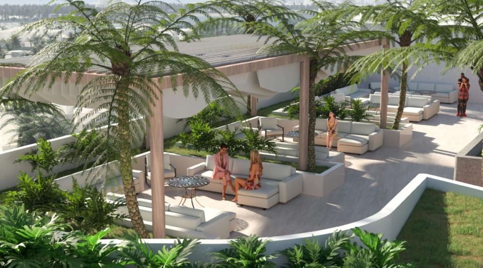 There will be beach cabanas by the pools