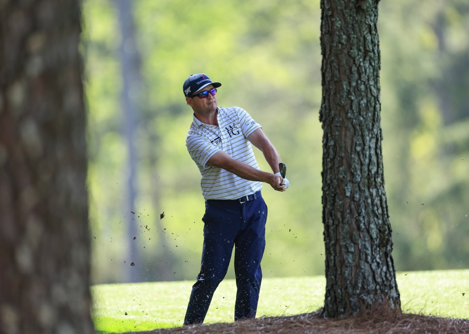 Johnson endured a difficult second round at the Masters on Friday