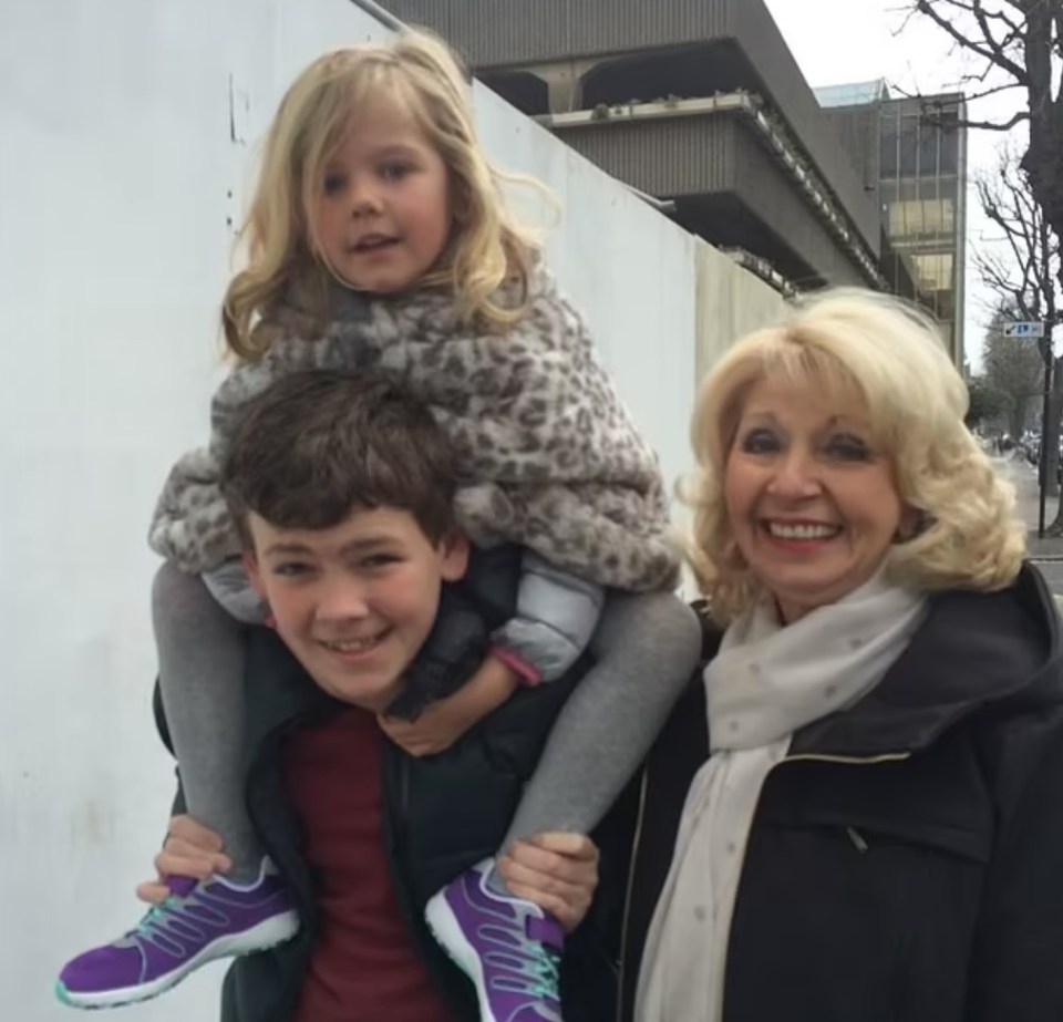 Woody pictured with his granny and sister Nelly