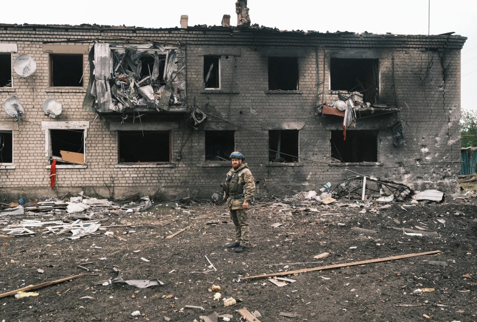 Homes have been bombarded by Putin's invaders in Vovchansk