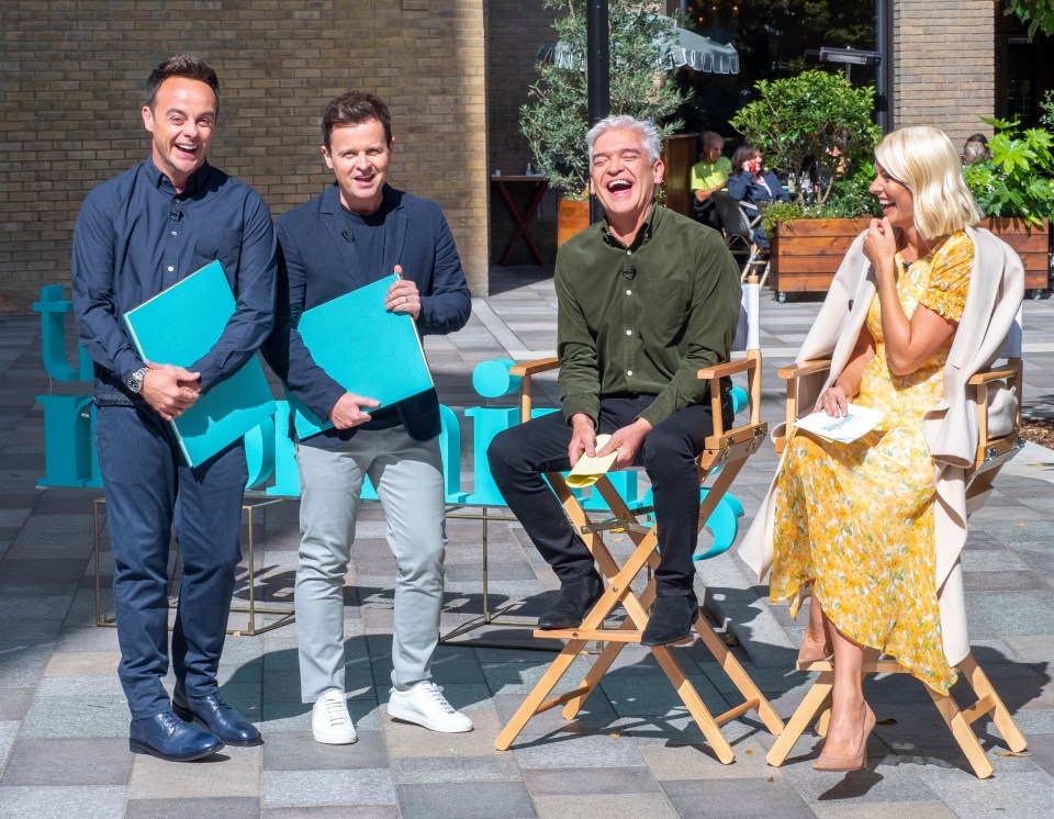 Ant McPartlin, Declan Donnelly, Phillip Schofield and Holly Willoughby