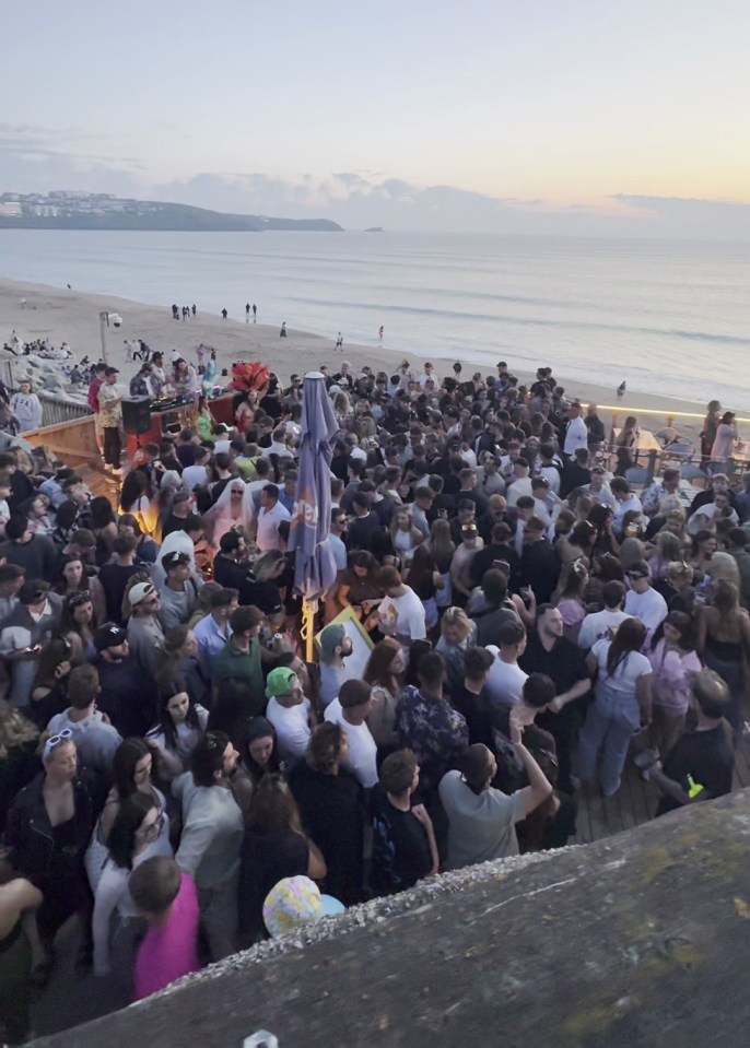 Hundreds flocked to a small town beach party amid warm weather last weekend