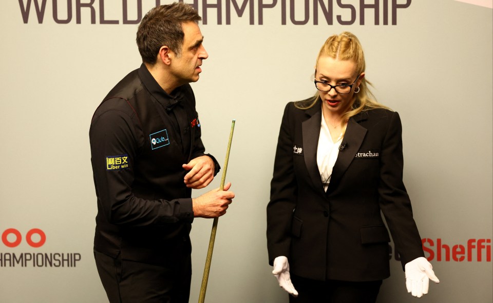 O'Sullivan was unsure about the position of the black ball that was rocking on its spot