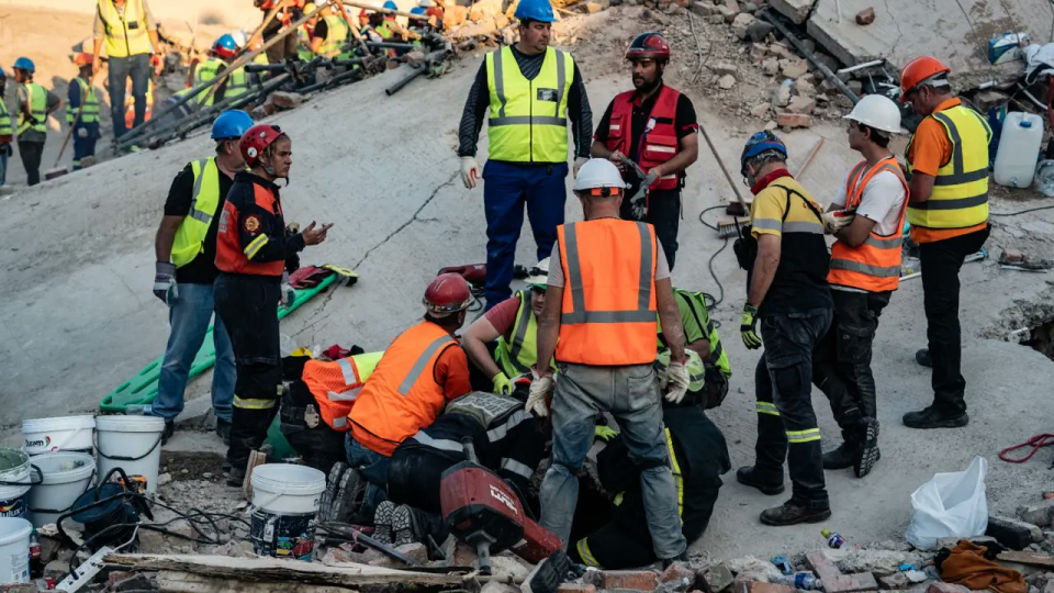 Emergency services have rescued a survivor of the George Building collapse in South Africa