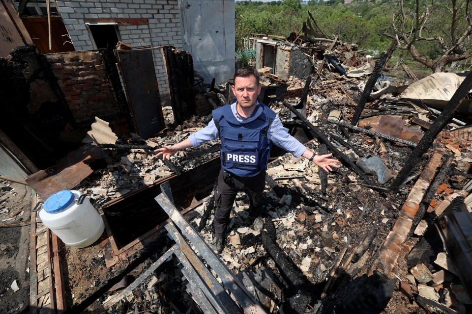 Sun reporter Paul Sims pictured in Ukraine