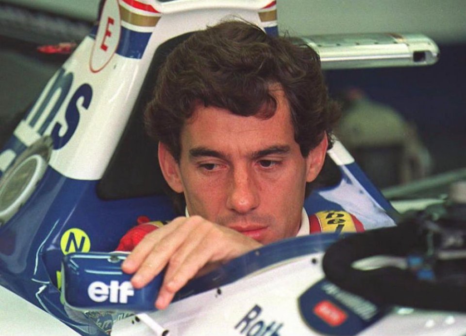 Senna in his Williams car on the day of the crash