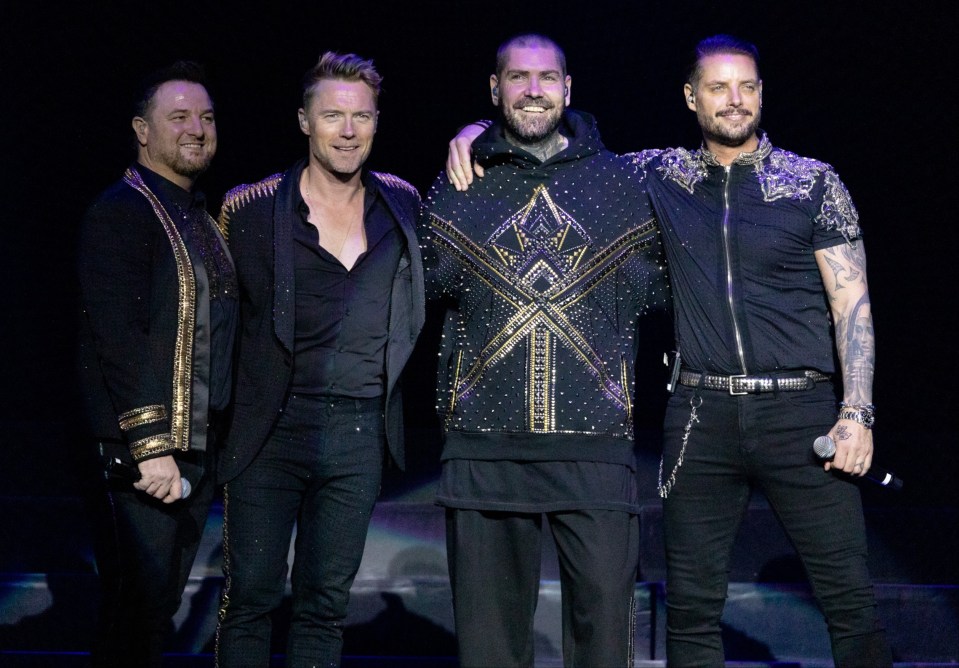 One lucky member of Boyzone got to hang out with Brad Pitt last night