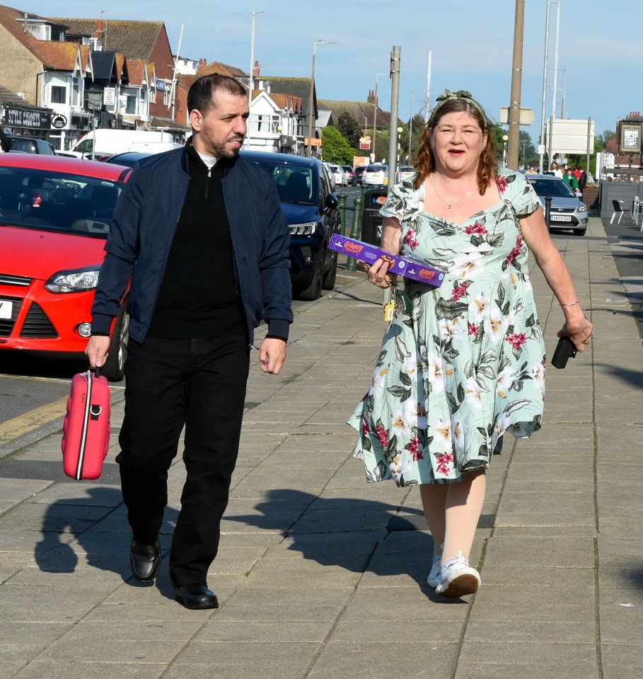 The EastEnders actress looked in good spirits during a day out in Blackpool