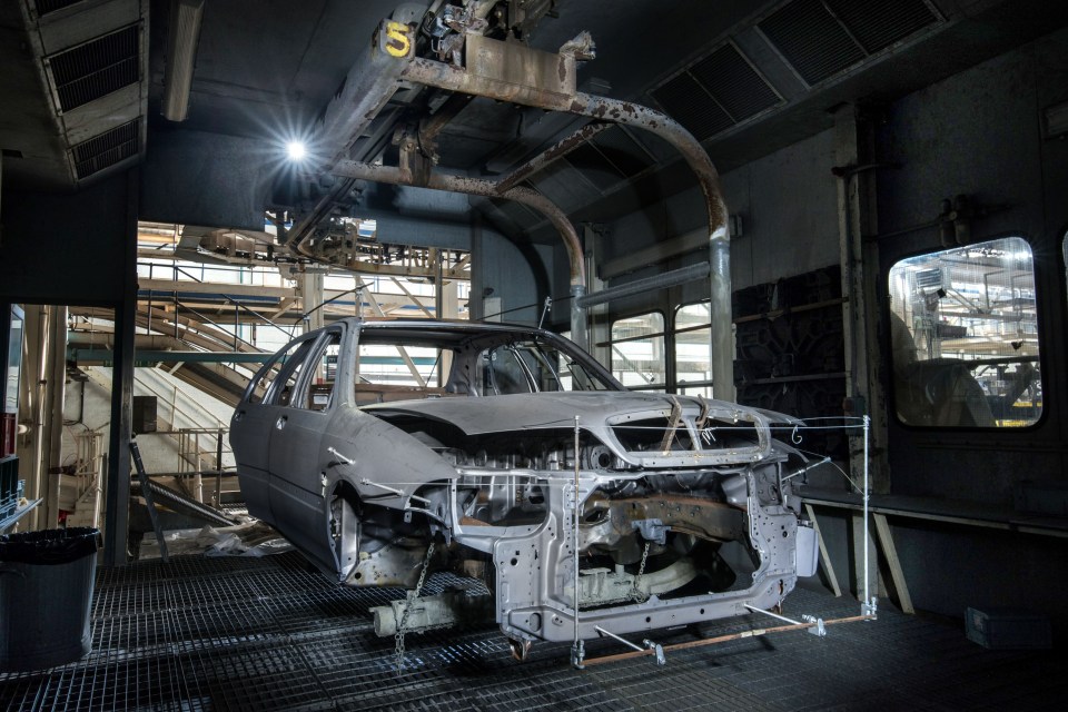 The plant has been left abandoned since MG Rover shut up shop in 2005 - with the shells of cars still left inside