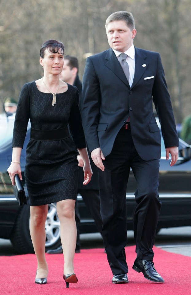 Slovakia's PM Robert Fico with his wife Svetlana