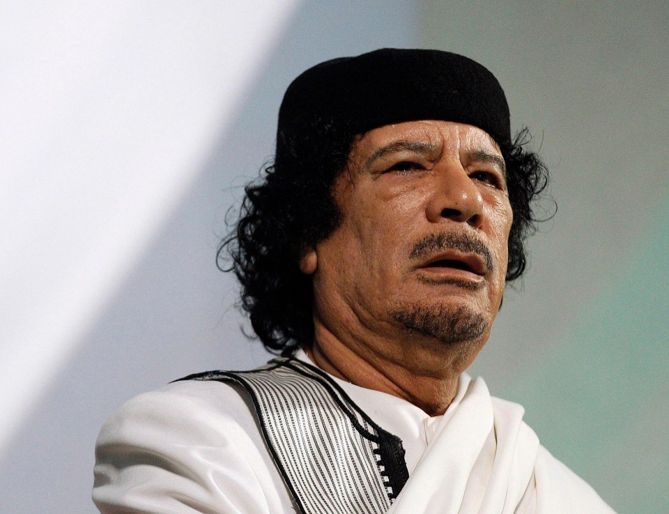 Muammar Gaddafi pictured in 201