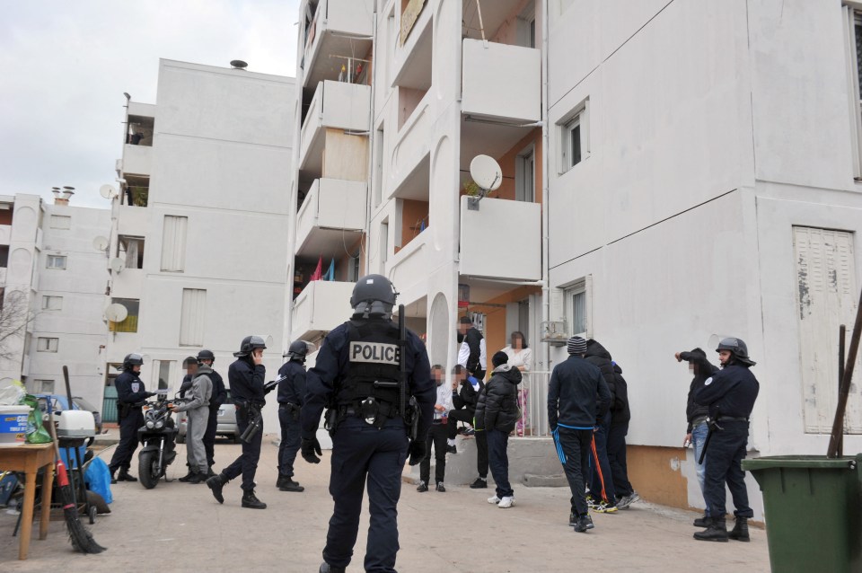 A police operation at an estate in the northern area of Marseille, southern France