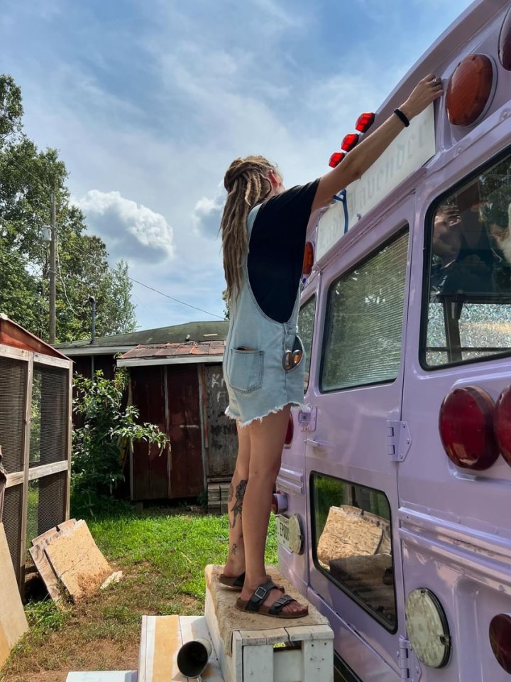 Her school bus has enabled her to travel the world and follow her passions