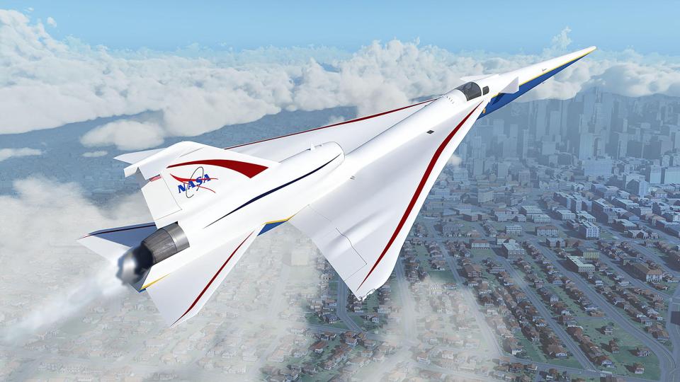 It's hoped the X-59 will fly at 925miles per hour - 1.4 times the speed of sound