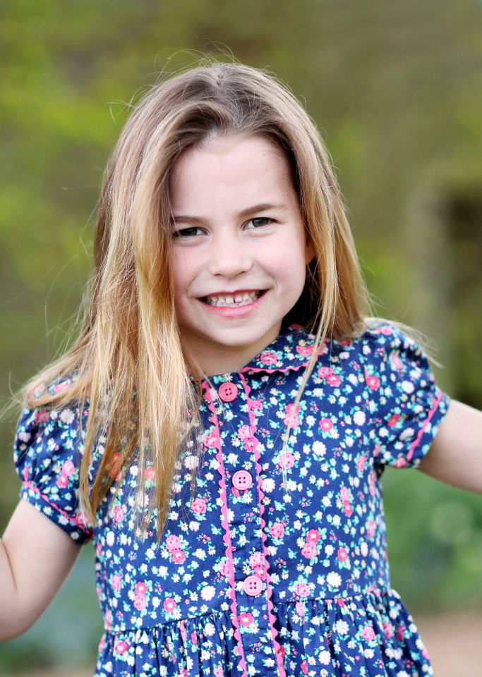 For her sixth birthday, Charlotte was seen smiling for the camera with sun-bleached hair