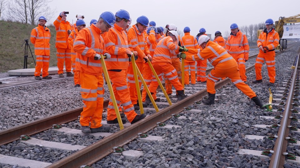 The new train tracks were laid down earlier this year