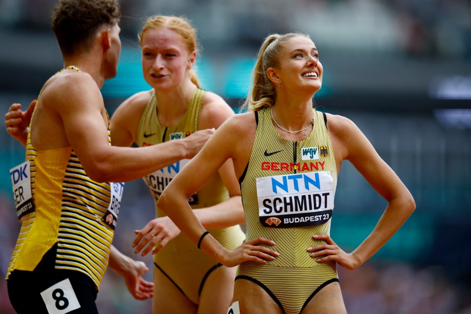 Schmidt was part of the German relay team at the Tokyo Olympic Games