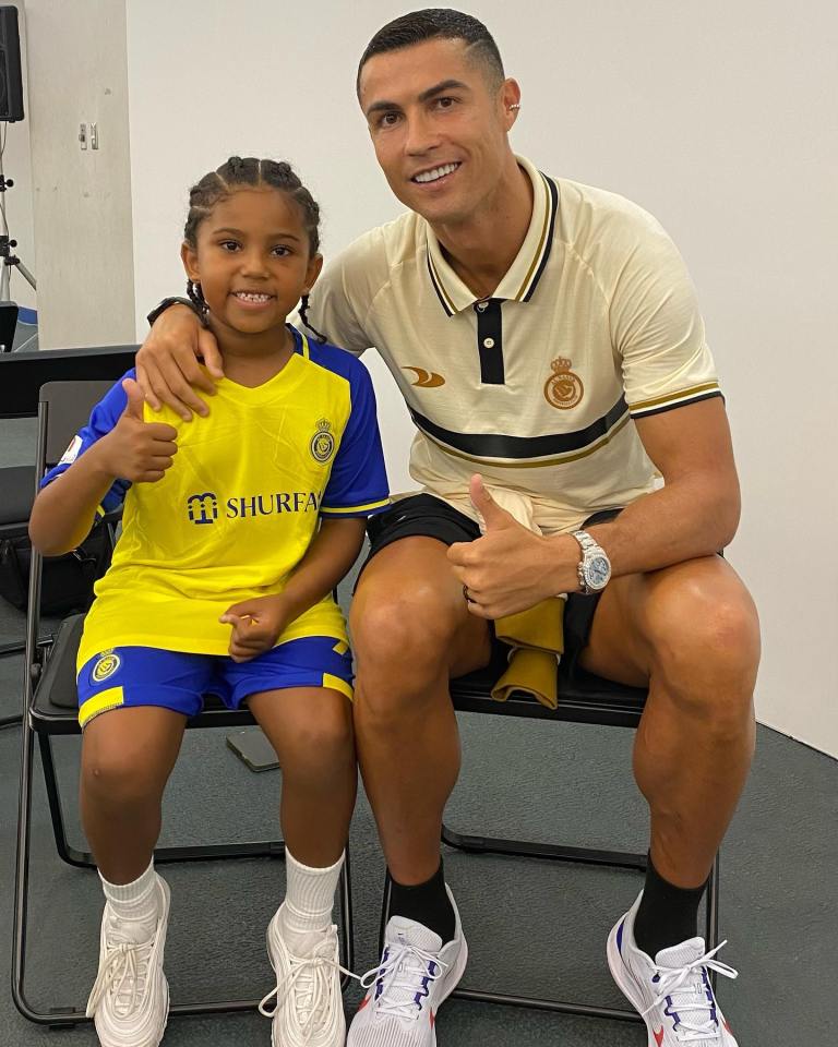 Football mad Saint met Cristiano Ronaldo and also walked out with Lionel Messi ahead of one match