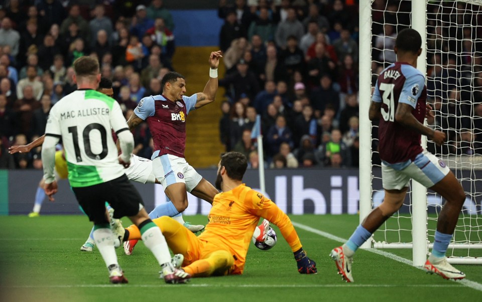 Diego Carlos produced the 'miss of the century' in Aston Villa's clash with Liverpool