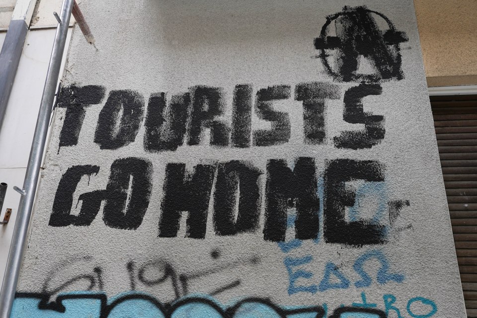 Locals in the Greek capital have been protesting over the rising number of tourists