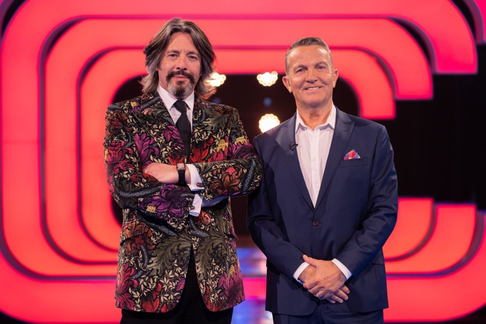 Laurence Llewelyn-Bowen with Beat The Chasers host Bradley Walsh