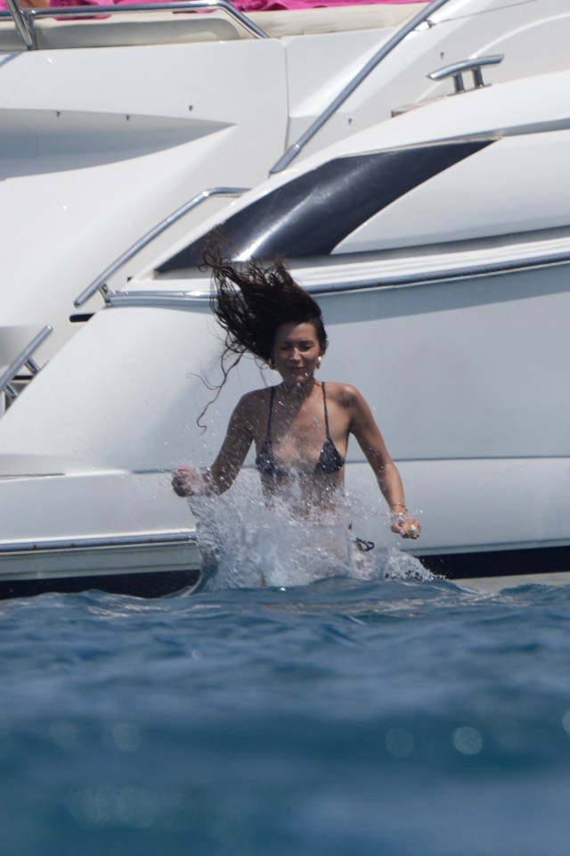 Bella cooled down from the warm day by launching herself into the cool sea