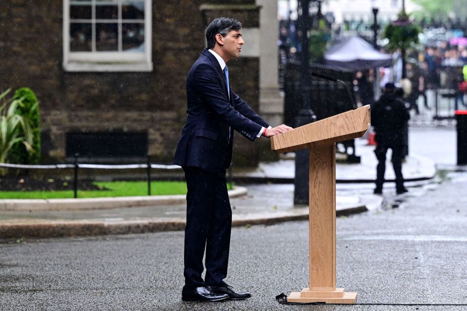 Rishi Sunak announced his plans outside Number 10