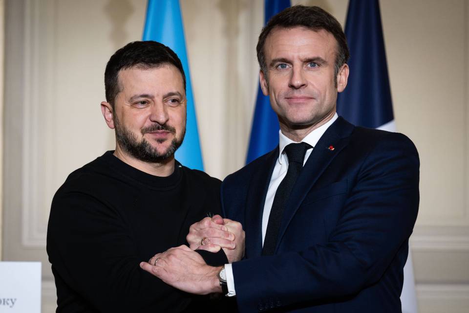 Macron said putting French boots on the ground would be a 'legitimate' course of action if Russia breaks through the frontline and he is called upon by Zelensky