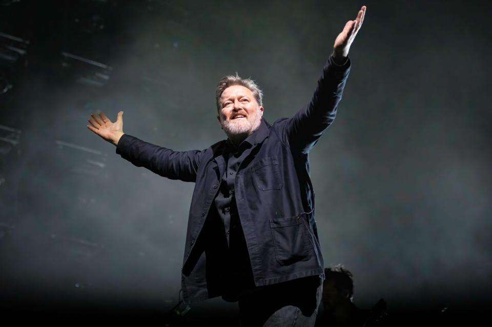 Guy Garvey of Elbow playing Co-op Live in Manchester on their Audio Vertigo tour on Tuesday evening