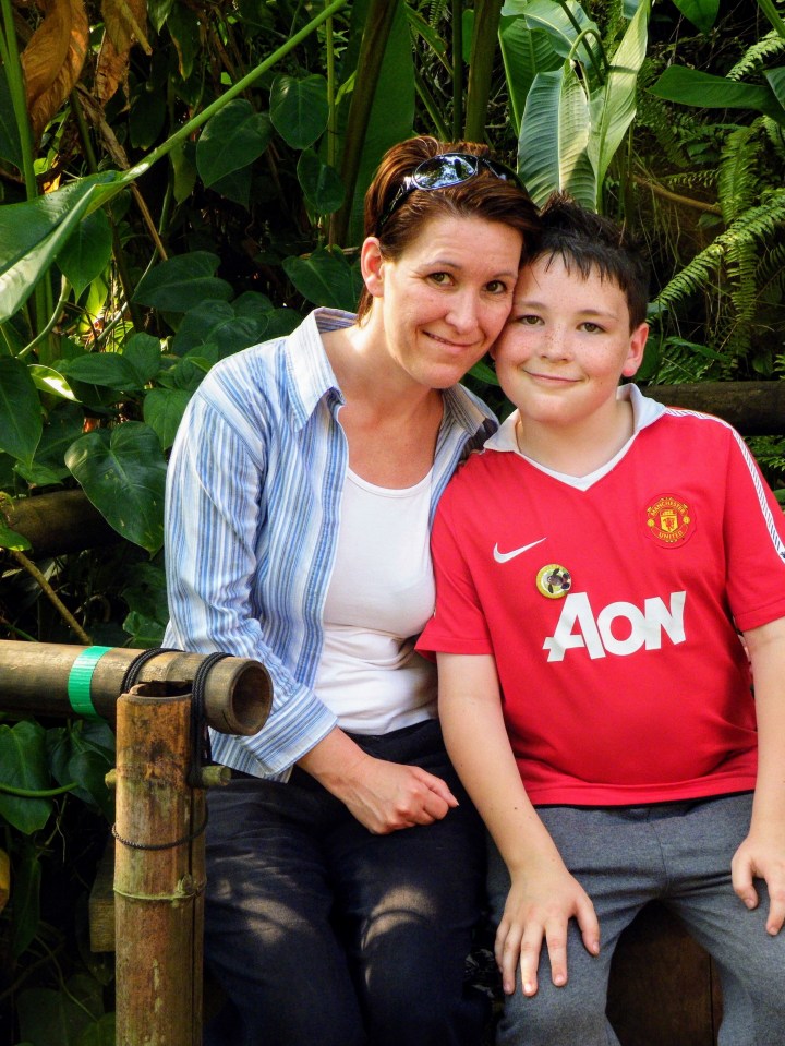 George with mum Melissa when he was a child