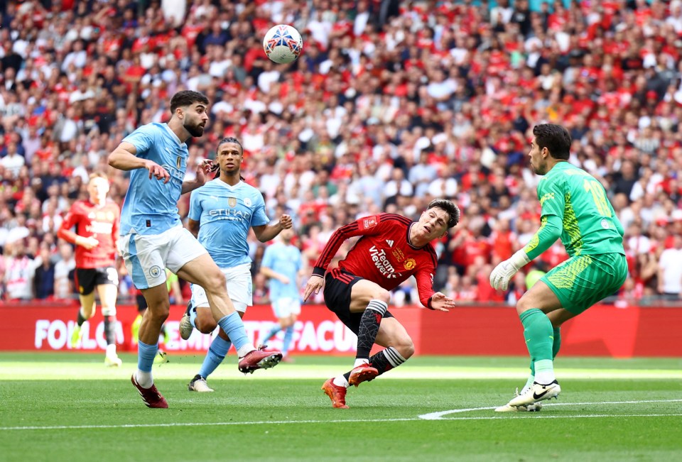 Gvardiol headed over his goalkeeper on the half-hour mark