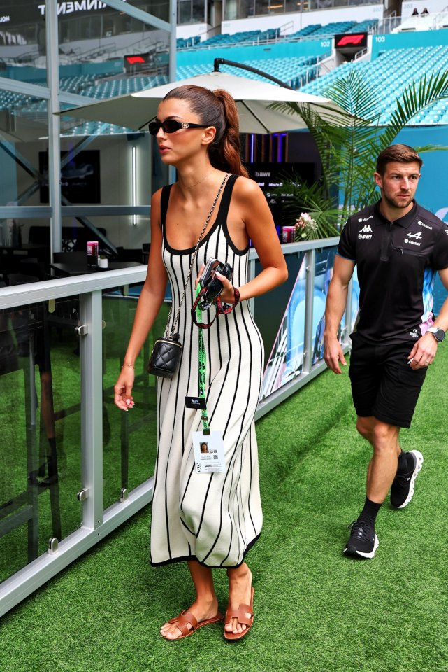 Kika Gomes was in Miami to support her fella Pierre Gasly