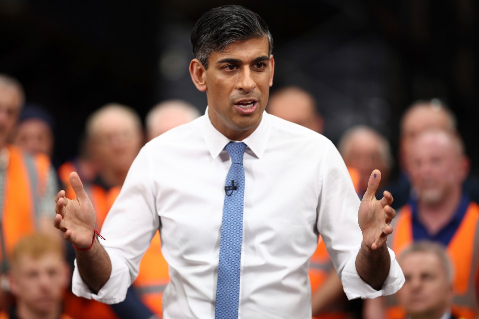 Britain’s Prime Minister and Conservative Party leader Rishi Sunak