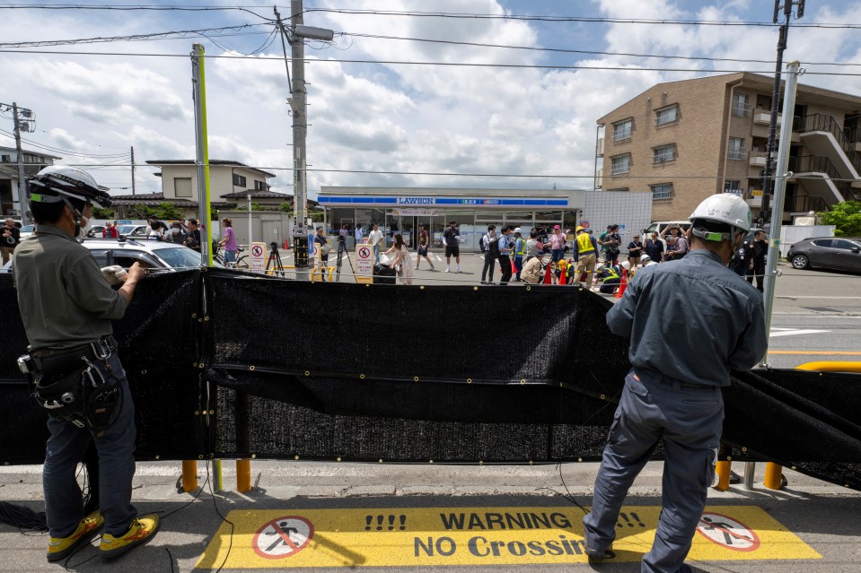 Locals took action into their own hands by raising an 8ft fence to deter visitors to the town