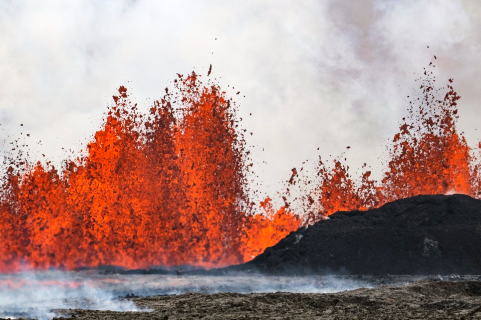 A volcano in southwestern Iceland erupted on Wednesday