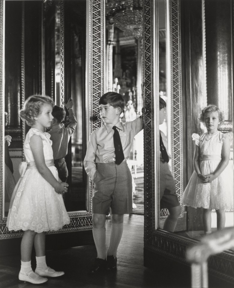 The later Earl of Snowdon took this pic of future nephew and niece Charles and Anne in 1956