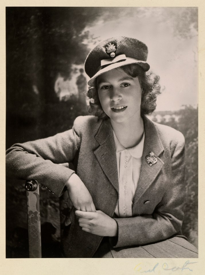 Princess Elizabeth as Colonel of the Grenadier Guards at the age of 16